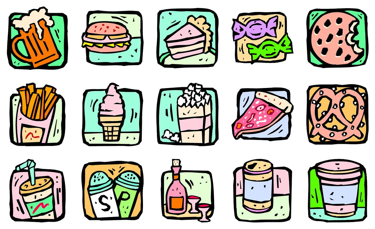 Clipart of Tempting Snacks