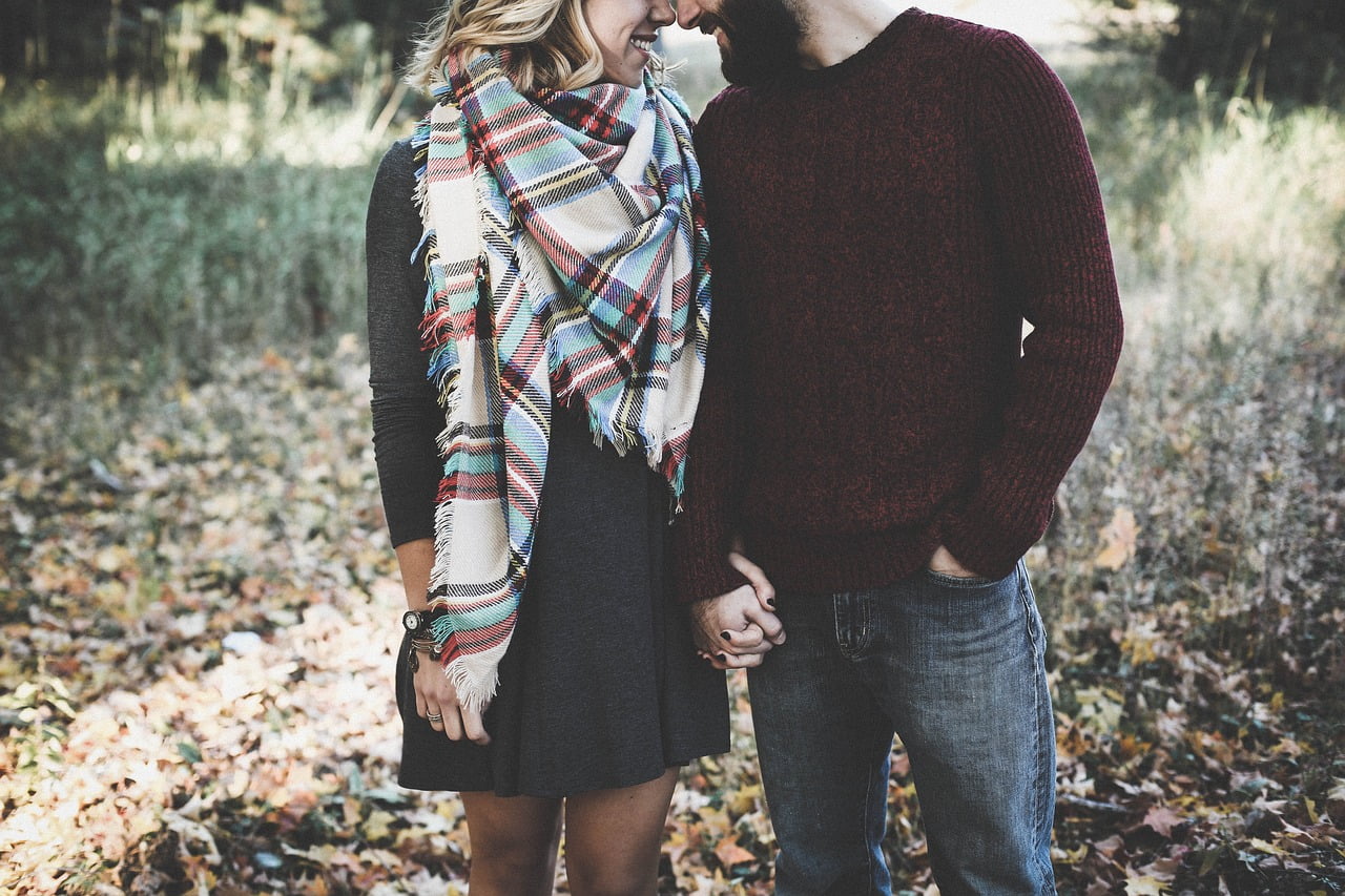 Couple in love holding hands