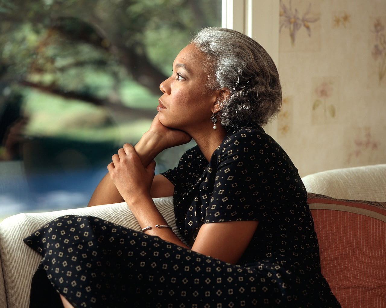 woman sitting and thinking