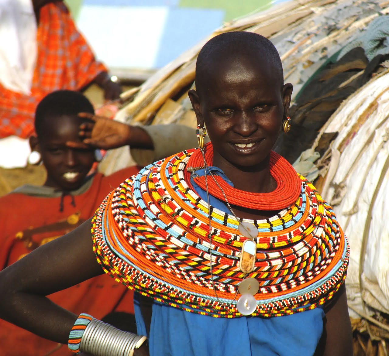 African woman and child