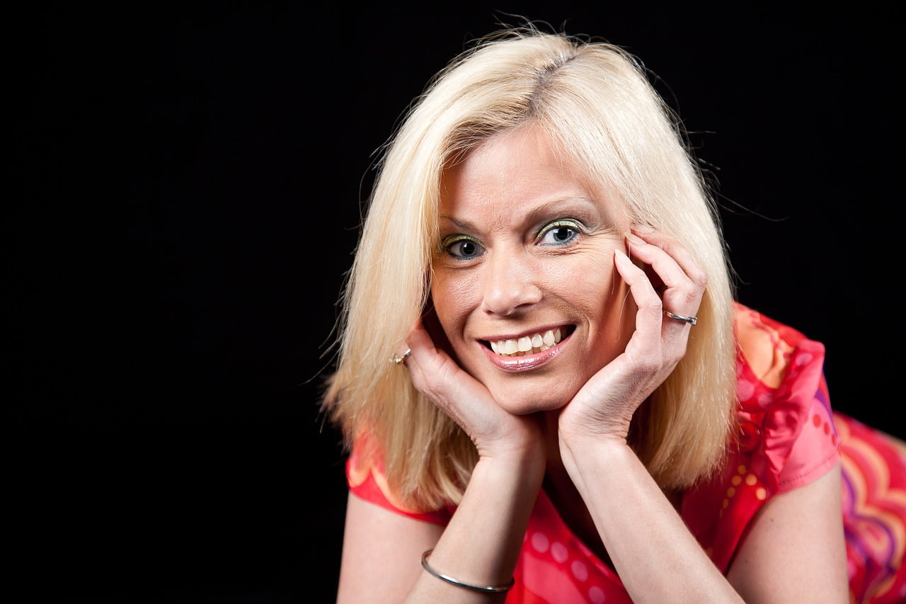 woman smiling up close