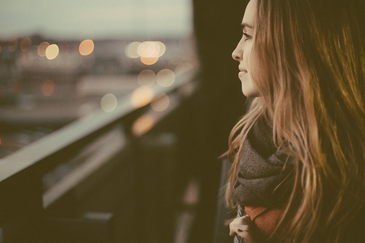 woman smiling happy