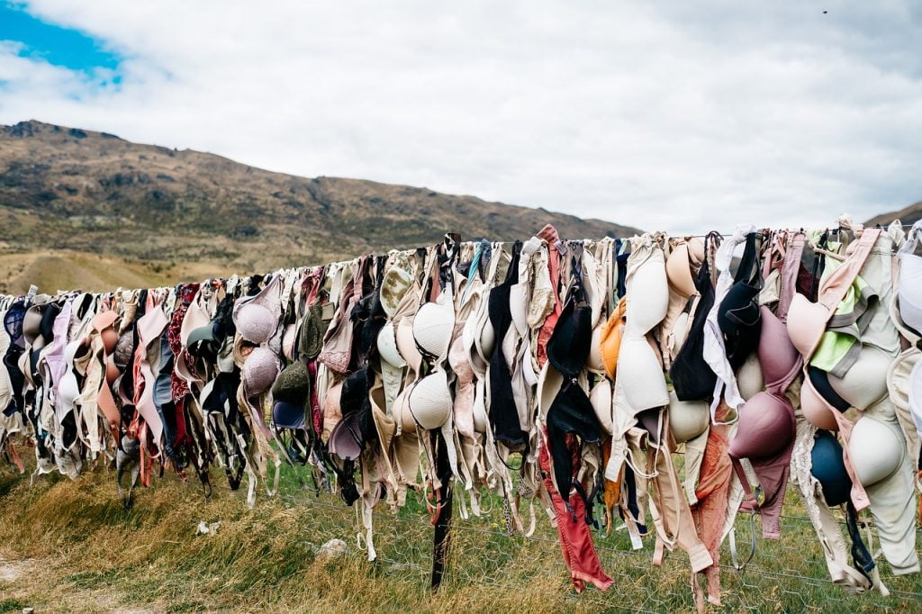 Wash Line Filled with bras